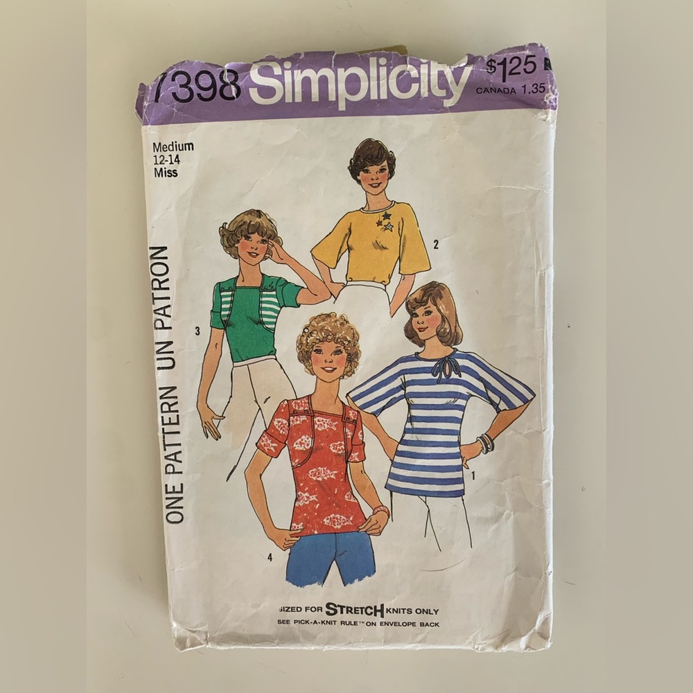 2 for $12🧵🪡 1970s Blouse Sewing Pattern